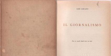 Il giornalismo - Sam Carcano - Sam Carcano - copertina