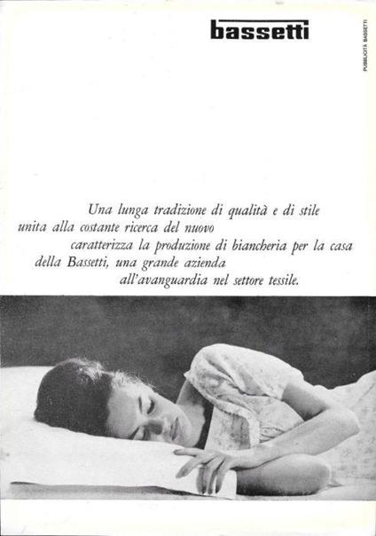 Bassetti, biancheria per la casa. Advertising 1962 - copertina