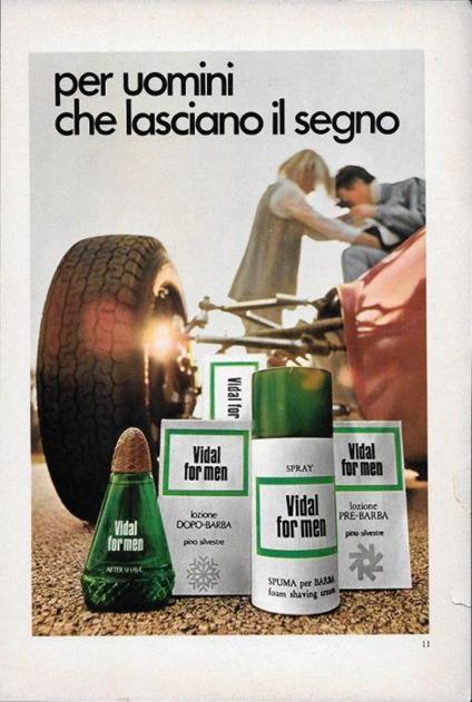 Vidal for men. Advertising 1963 - copertina
