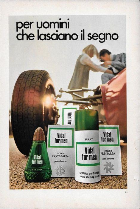 Vidal for men. Advertising 1963 - copertina