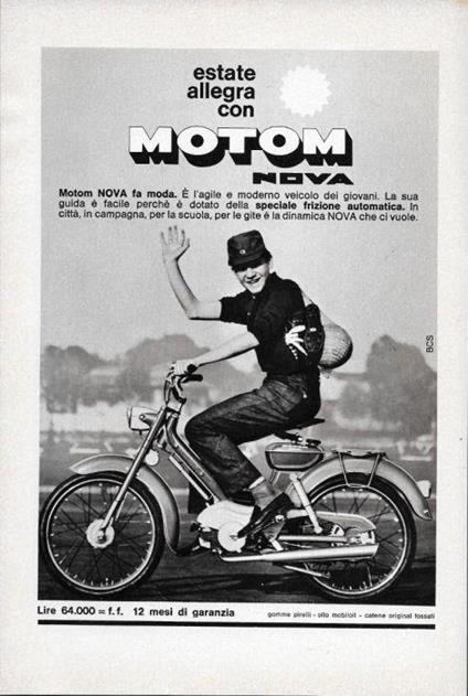 Motom Nova. Advertising 1965 - copertina