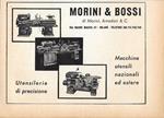 Morini & Bossi. Utensileria di precisione. Advertising 1958