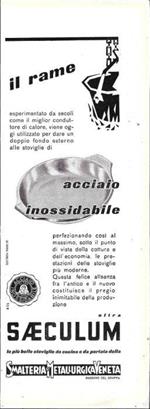 Saeculum. Smalteria Metallurgica Veneta. Advertising 1958