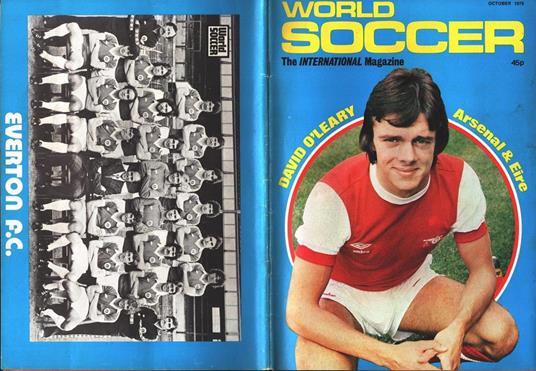 World Soccer. 1978 October. David O'Leary - copertina