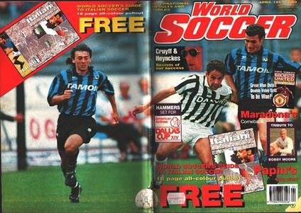 World Soccer. 1993 april. Guide to Italian soccer - copertina