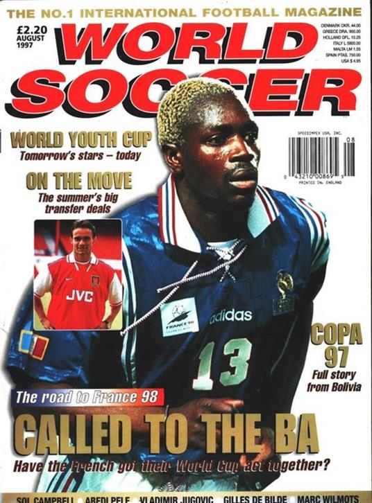 World Soccer. 1997 august. Called t the Ba, Copa 97 - copertina