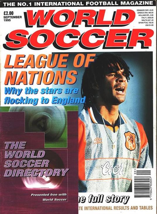World Soccer. 1995 september. The World Soccer Directory - copertina
