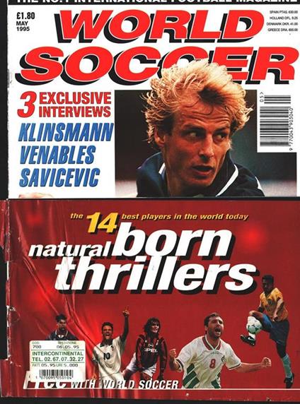 World Soccer. 1995 may. 14 natural born thrillers - copertina
