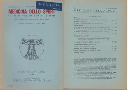 Medicina dello Sport N. 10 Ottobre 1961 - copertina