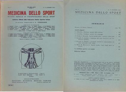 Medicina dello Sport N.12 Dicembre 1965 - copertina