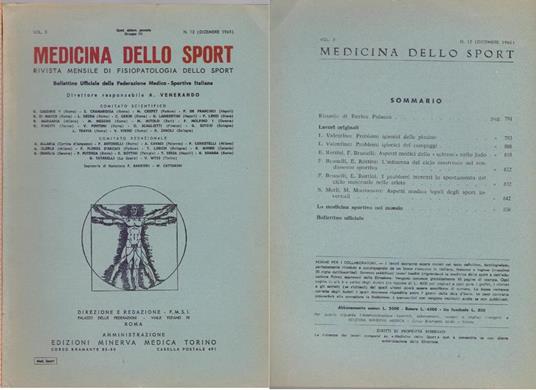 Medicina dello Sport N.12 Dicembre 1965 - copertina