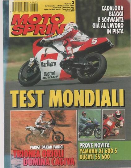 Moto sprint. n.3 -1994. Test mondiali - copertina