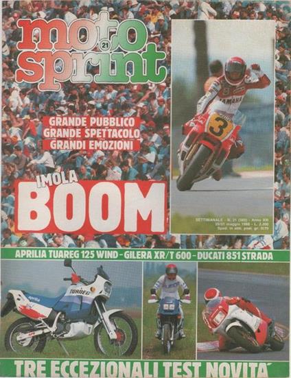 Moto sprint. n. 21 - 1988. Imola boom - copertina