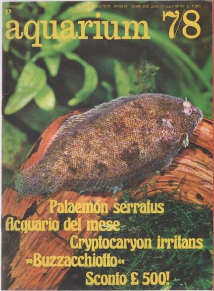 Aquarium. 1978 n 7/8 - copertina