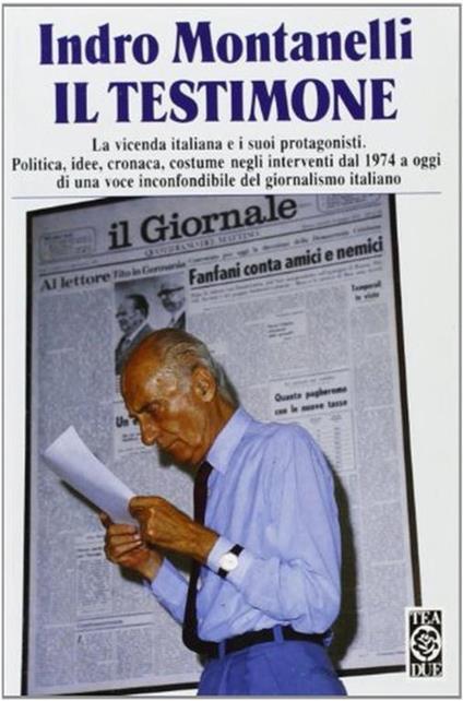 Il testimone - Indro Montanelli - copertina