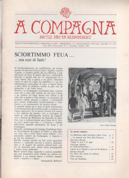 A  Compagna. Rivista. n. 5 settembre-ottobre 1990 - copertina