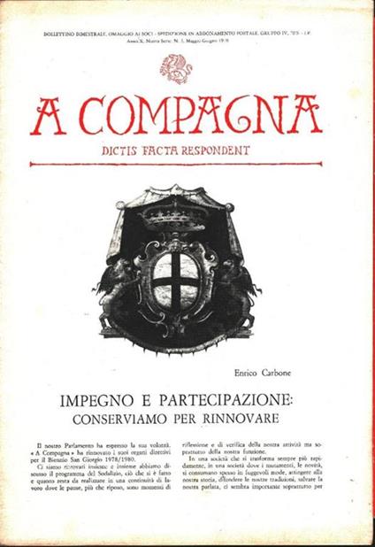 A  Compagna. Rivista. n. 3 maggio giugno 1978 - copertina