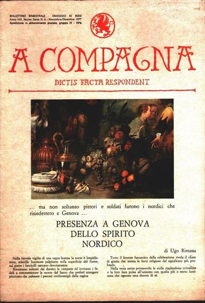 A  Compagna. Rivista. n. 6 novembre-dicembre 1977 - copertina