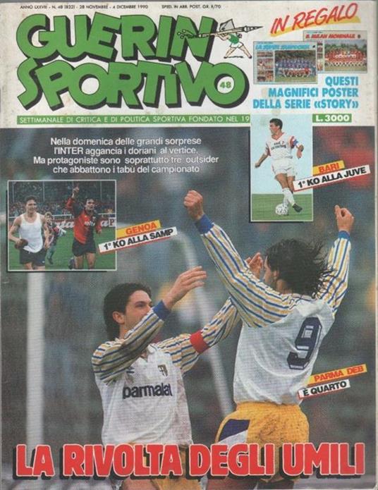 Guerin Sportivo n. 48. 1980 maxiposter Super Sampdoria e Milan mondiale - copertina