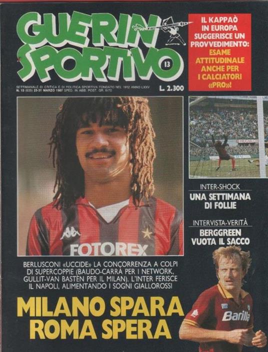 Guerin Sportivo n. 13. 1987 - copertina