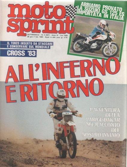 Moto sprint. n. 4 - 1984. All'inferno e ritorno - copertina