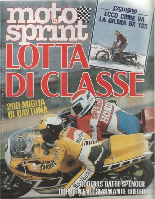 Moto sprint. n. 11 - 1984. Lotta di classe - copertina
