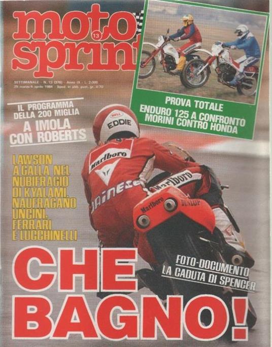 Moto sprint. n. 13 - 1984. Che bagno! - copertina