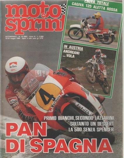 Moto sprint. n. 19 - 1984. Pan di Spagna - copertina