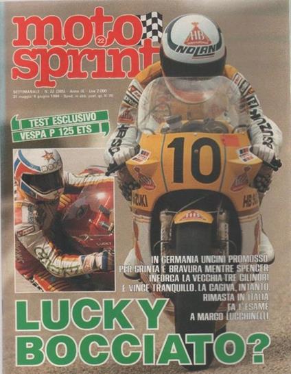 Moto sprint. n. 22 - 1984. Lucky bocciato? - copertina