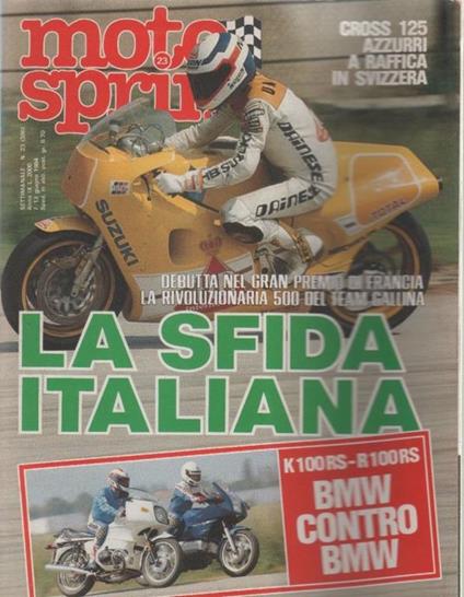 Moto sprint. n. 23 - 1984. La sfida italiana - copertina