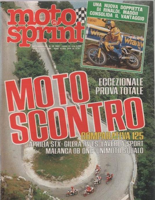 Moto sprint. n. 29- 1984. Moto scontro - copertina