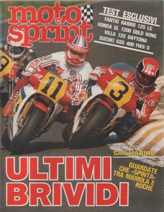 Moto sprint. n. 36- 1984. Ultimi brividi - copertina
