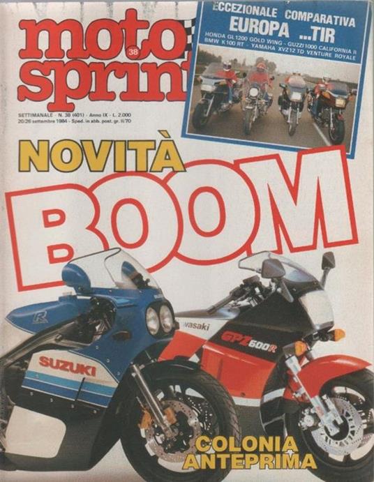 Moto sprint. n. 38 - 1984. Novità boom - copertina