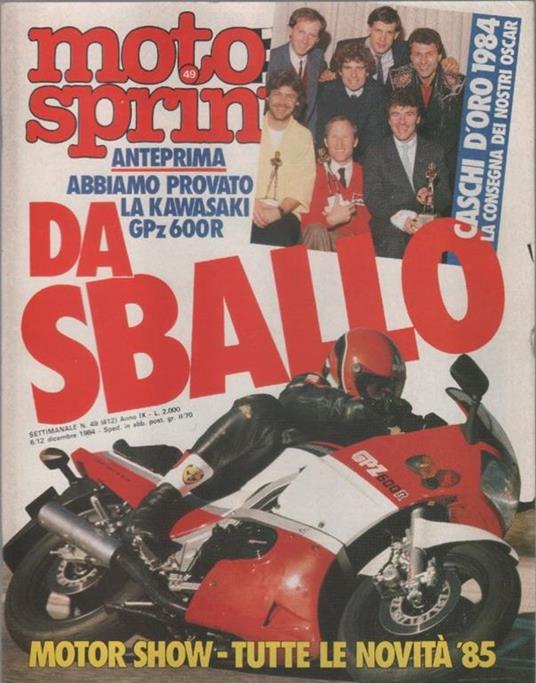 Moto sprint. n. 49 - 1984. Kawasaki GPz 600R. Novità Motor Show - copertina