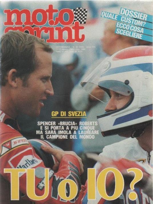 Moto sprint. n. 32 - 1983. GP di Svezia - copertina