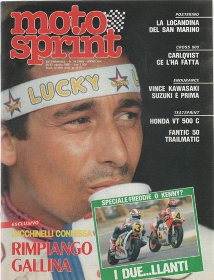 Moto sprint. n. 34 - 1983. Honda 500 C; Fantic 50 trailmatic - copertina