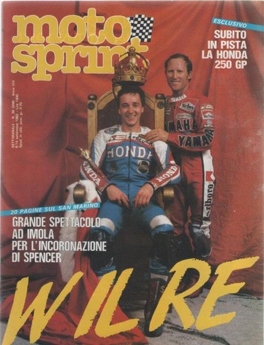Moto sprint. n. 36- 1983. Spencer: W il re - copertina