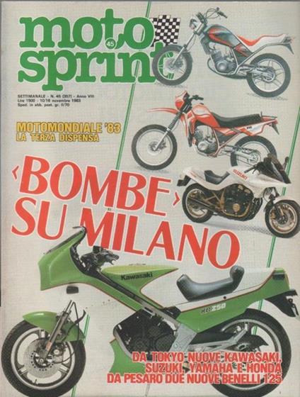 Moto sprint. n. 45 - 1983. Bombe su Milano - copertina