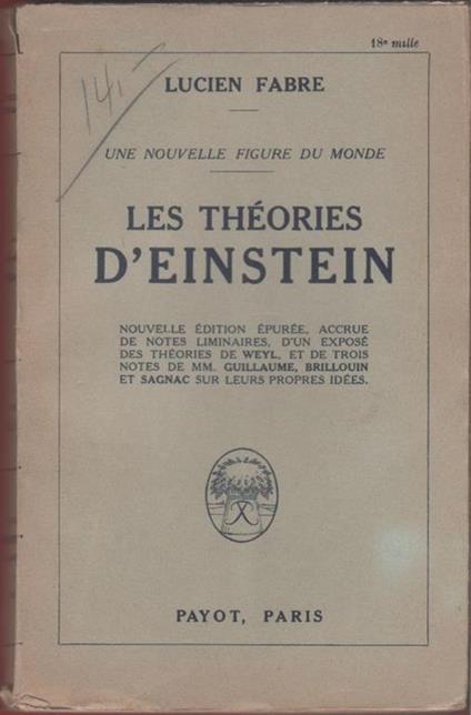 Les Théories d'Einstein - Lucien Fabre - copertina
