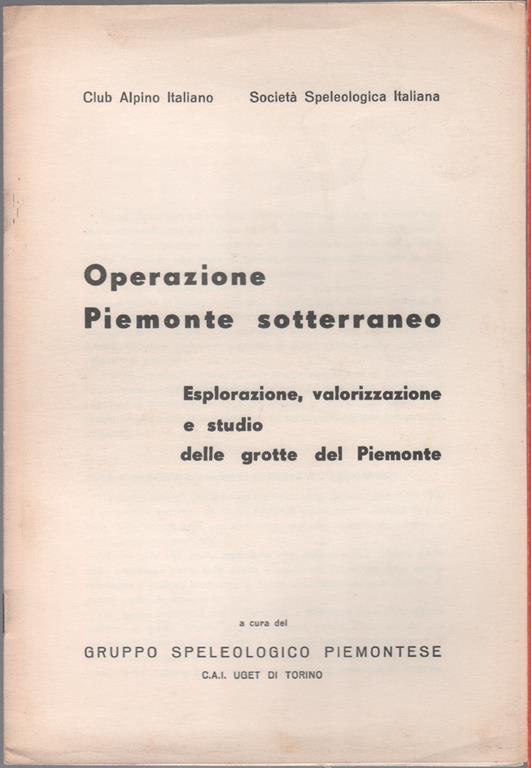 Operazione Piemonte sotterraneo - copertina