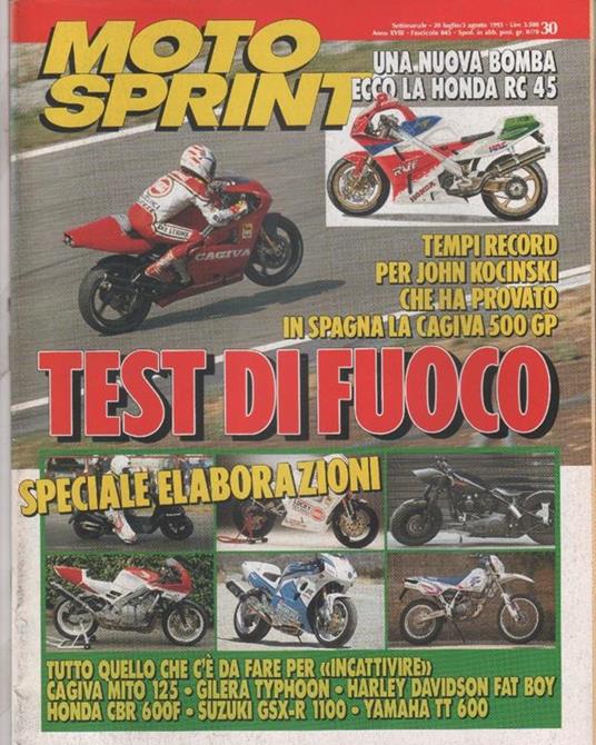 Moto sprint. n. 30 - 1993. Honda RC 45 Speciale elaborazioni - copertina