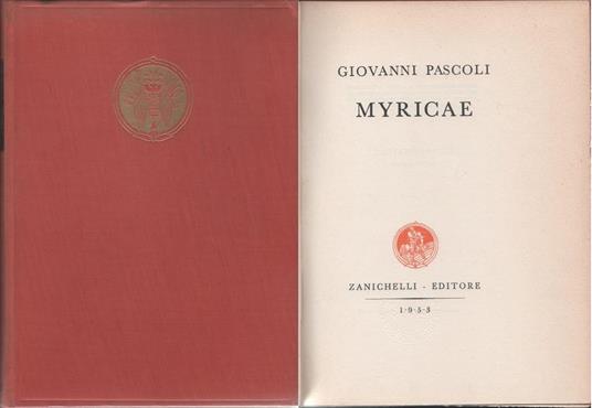 Myricae - Giovanni Pascoli - Giovanni Pascoli - copertina