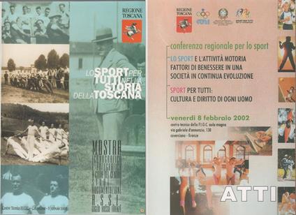 Lo sport per tutti nella storia della Toscana/Atti Conferenza regionale per lo sport - copertina