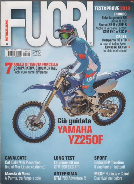 Motociclismo fuoristrada. Rivista, agosto/settembre 2018 - copertina