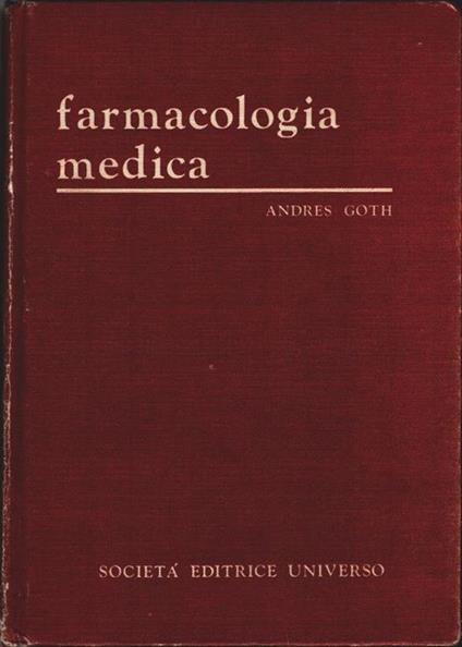 Farmacologia medica - Andres Goth - copertina