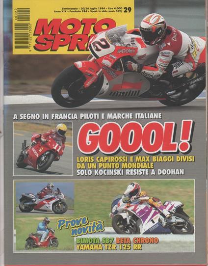 Moto sprint. 1994, n. 29. In Francia piloti e marche italiane - copertina