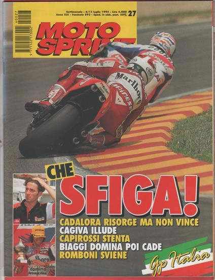 Moto sprint. 1994, n. 27. Che sfiga! GP Italia - copertina