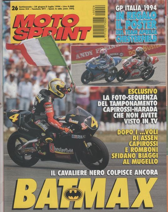 Moto sprint. 1994, n. 26. Batmax - copertina