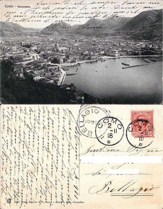 Como Panorama. Viaggiata 1918 - copertina