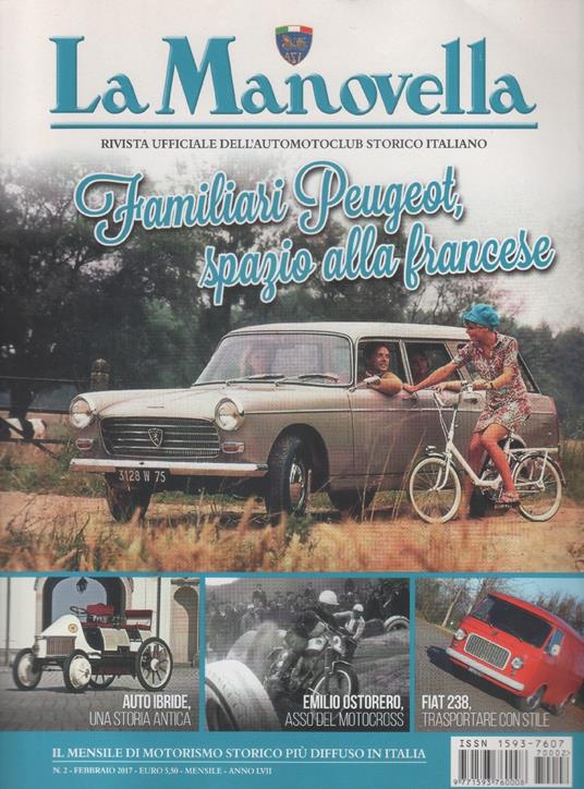 La Manovella. 2017 n. 2. Familiari Peugeot, Fiat 238 - copertina